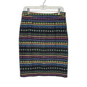 Sassy & Classy Women’s Large Pencil Skirt Colorful Textured Geometric Lined